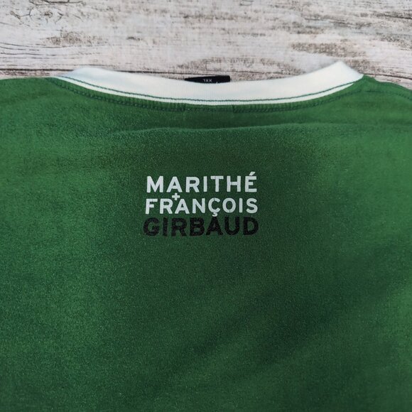 Marithé + François Girbaud graphic t-shirt Green and White Men Size XXL - Picture 9 of 9
